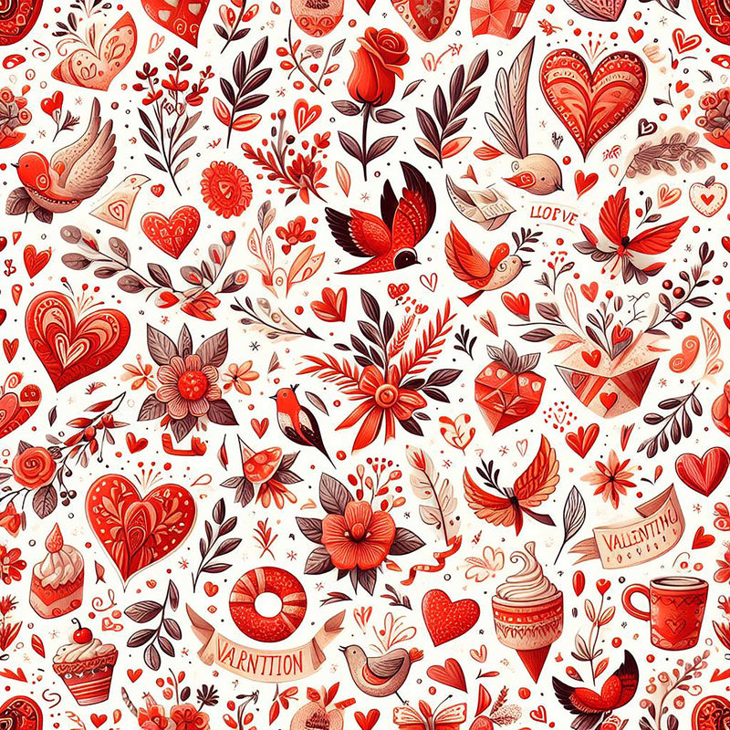Valentine Red Seamless Digital Paper - CraftNest - Digital Crafting and Art