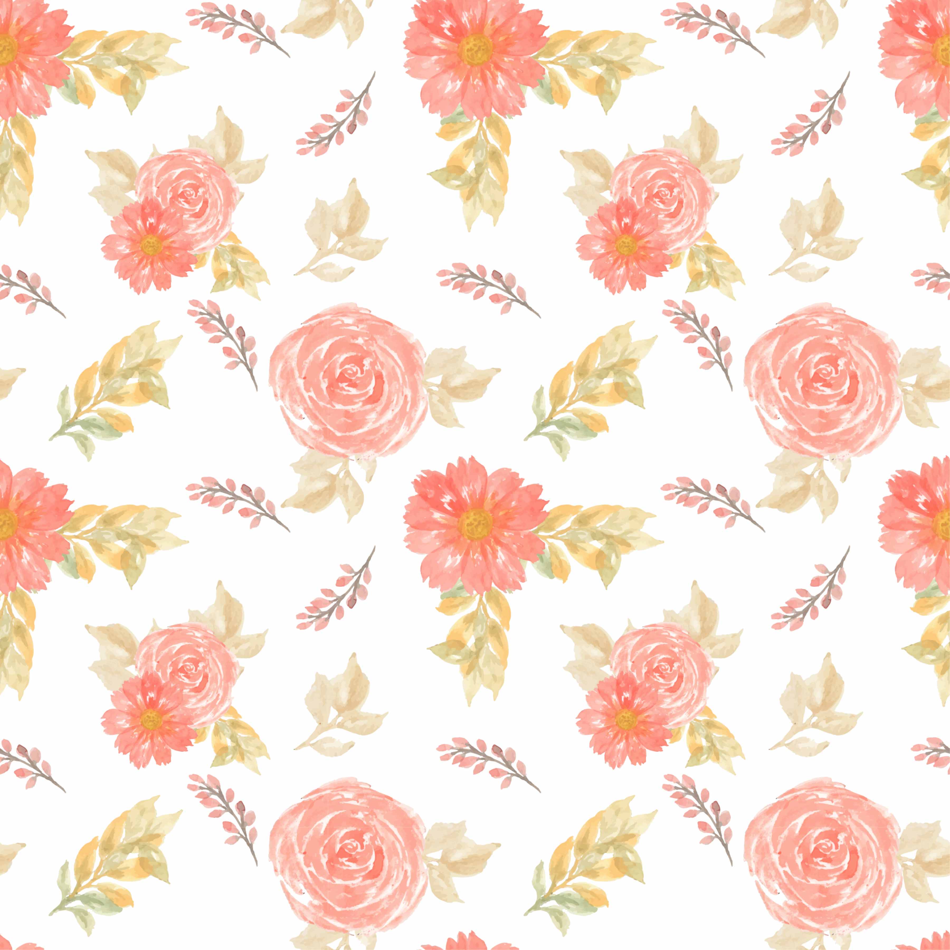 Spring Flower Seamless Digital Paper - CraftNest - Digital Crafting and Art