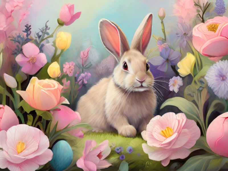 Easter Bunny Watercolor Seamless Pattern - CraftNest - Digital Crafting and Art