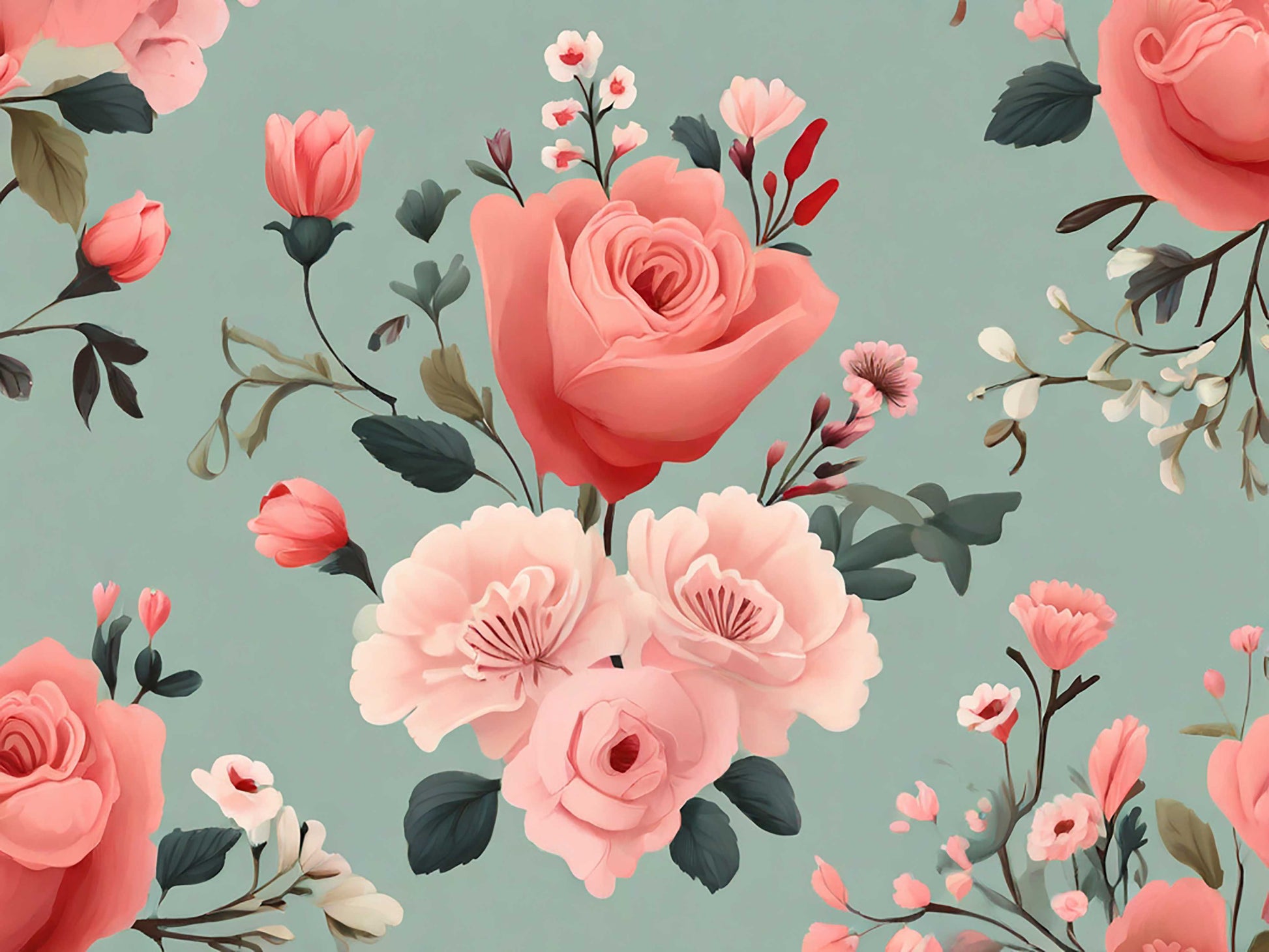 Vintage Valentines Seamless Digital Paper - CraftNest - Digital Crafting and Art