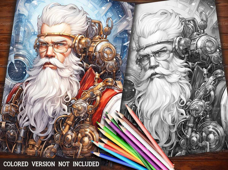 Christmas Steampunk Coloring Books - CraftNest