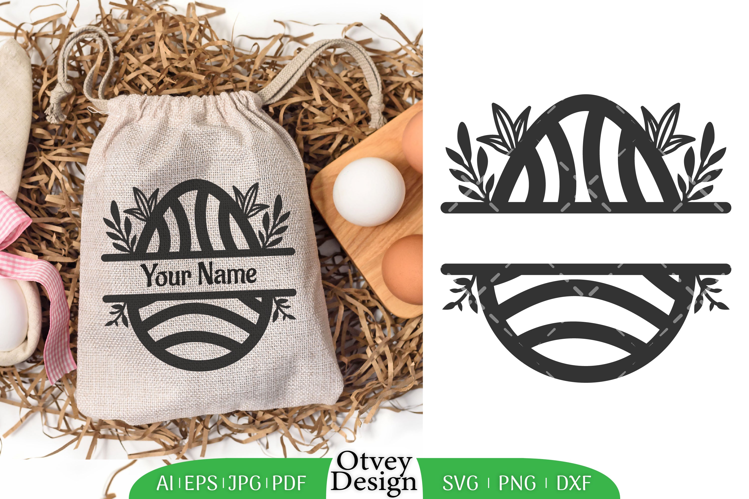 Easter Egg Split SVG Bundle 3 - CraftNest - Digital Crafting and Art