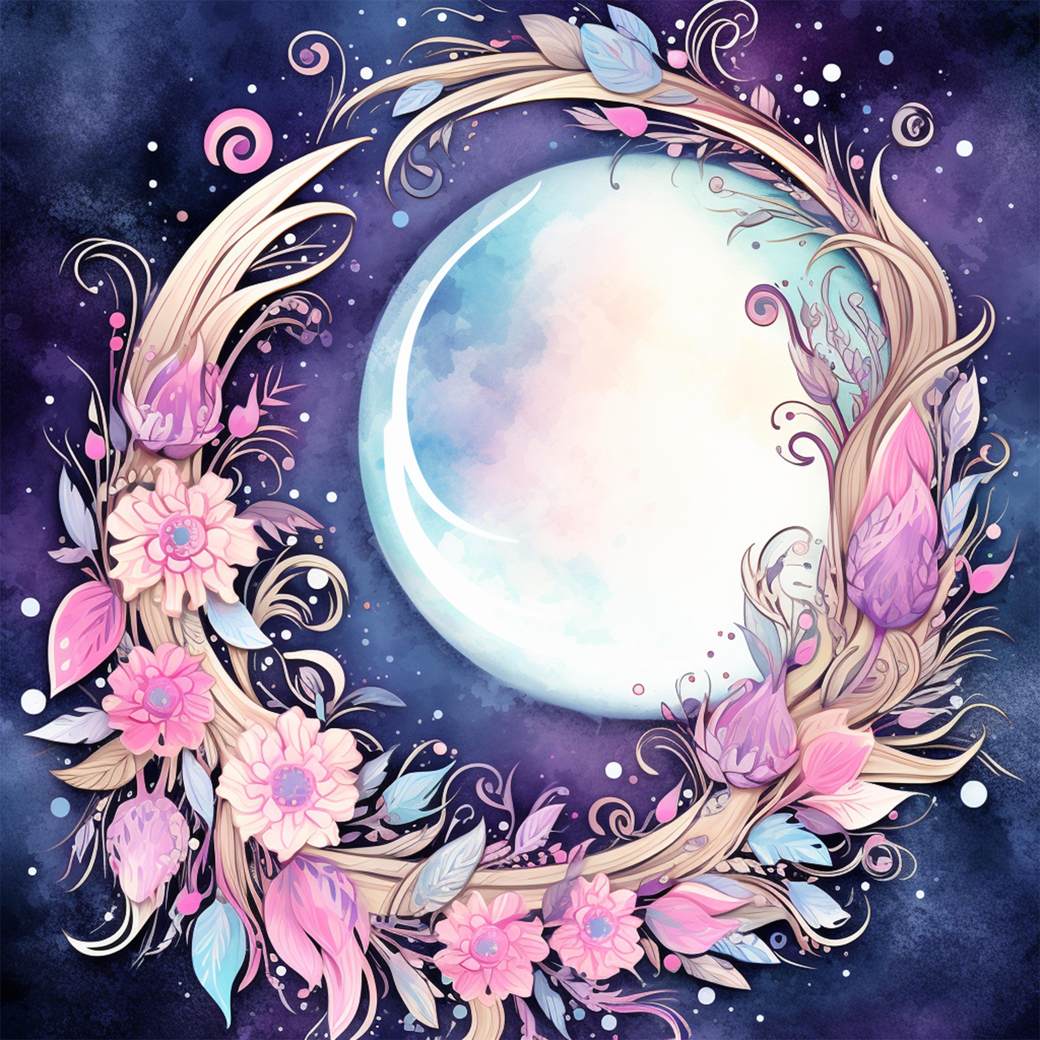 Moon Boho Seamless Digital Paper - CraftNest - Digital Crafting and Art