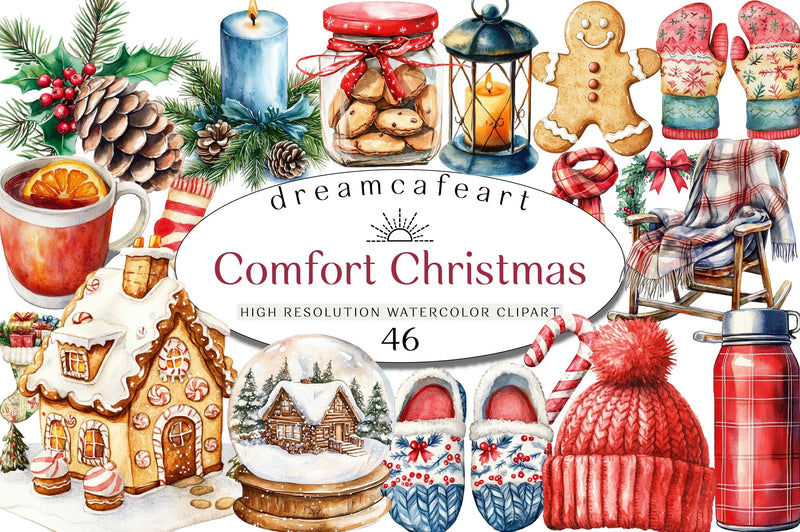 Comfort Christmas Clipart Bundle - CraftNest - Digital Crafting and Art