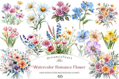Romance Flower Clipart Bundle - CraftNest - Digital Crafting and Art
