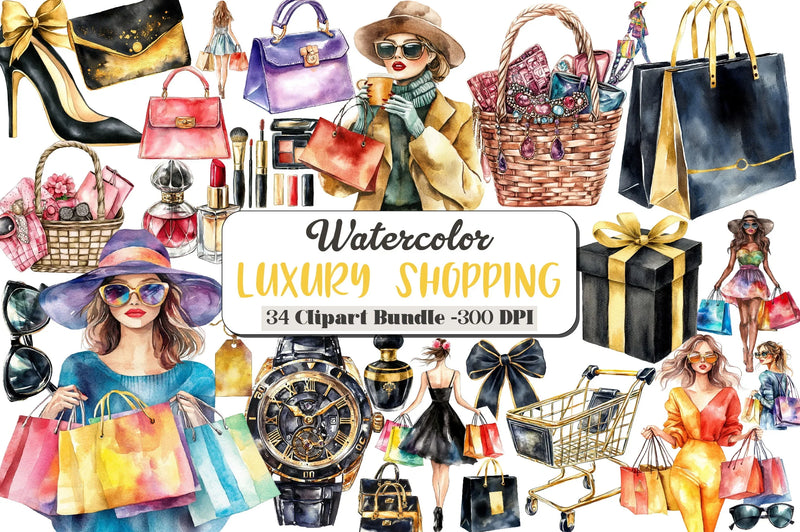 Luxury Black Friday Shopping Clipart Bundle - CraftNest - Digital Crafting and Art