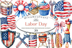 Labor Day Clipart Bundle - CraftNest - Digital Crafting and Art