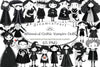 Whimsical Gothic Vampire Dolls Clipart Bundle