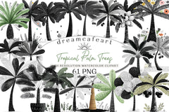 Tropical Palm Trees Clipart Bundle - CraftNest - Digital Crafting and Art