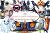 Brush Doodle Halloween Clipart Bundle