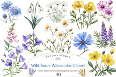 Wildflower Clipart Bundle - CraftNest - Digital Crafting and Art