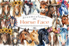 Horse Face Clipart Bundle