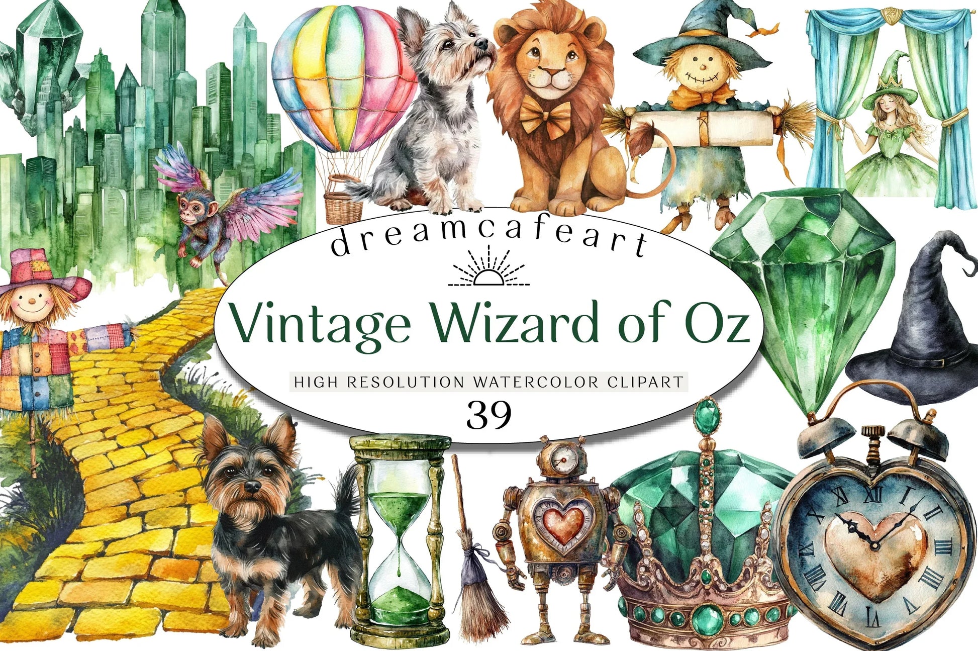 Vintage Wizard of Oz Clipart Bundle - CraftNest - Digital Crafting and Art