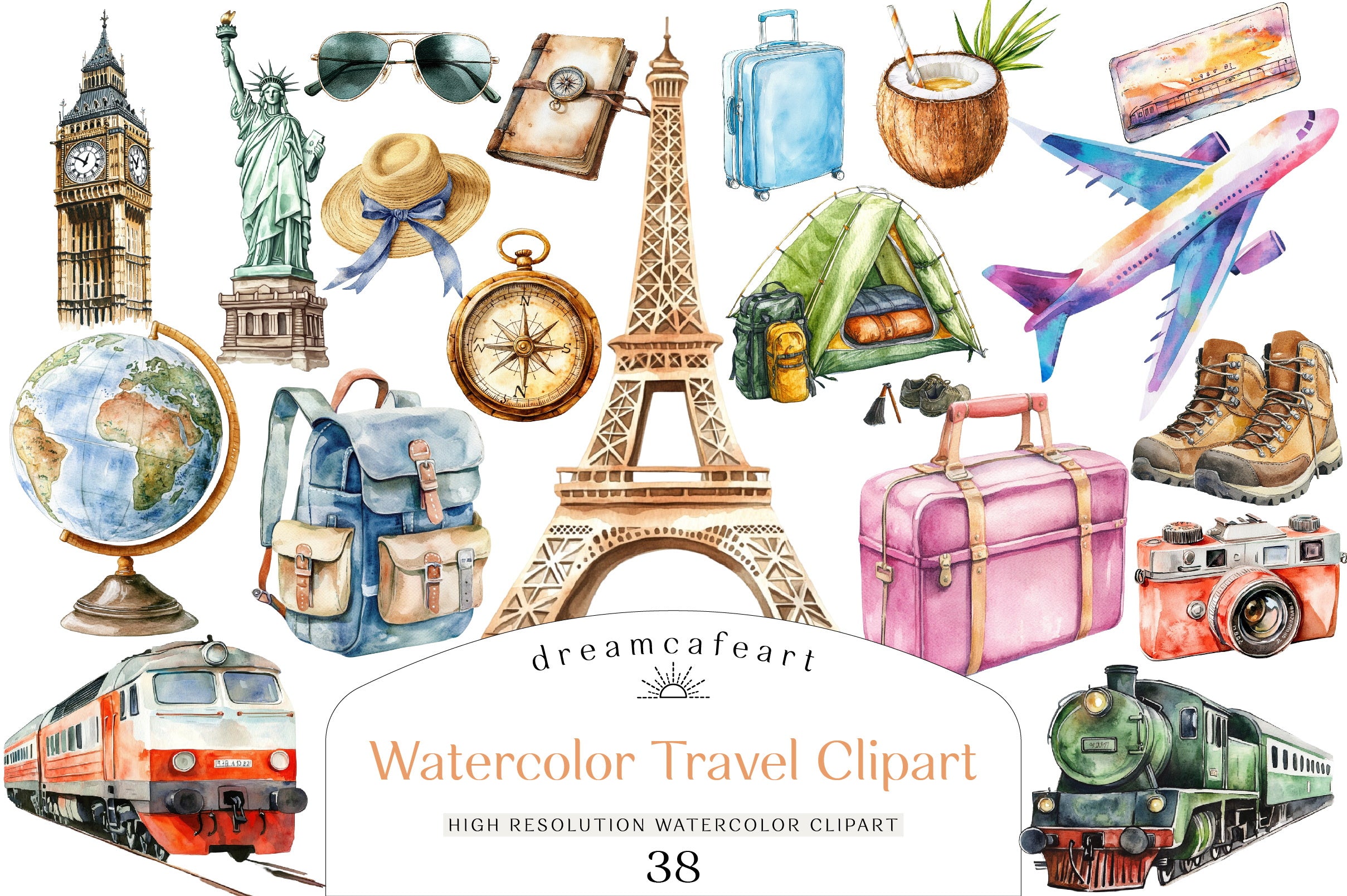Travel Clipart Bundle