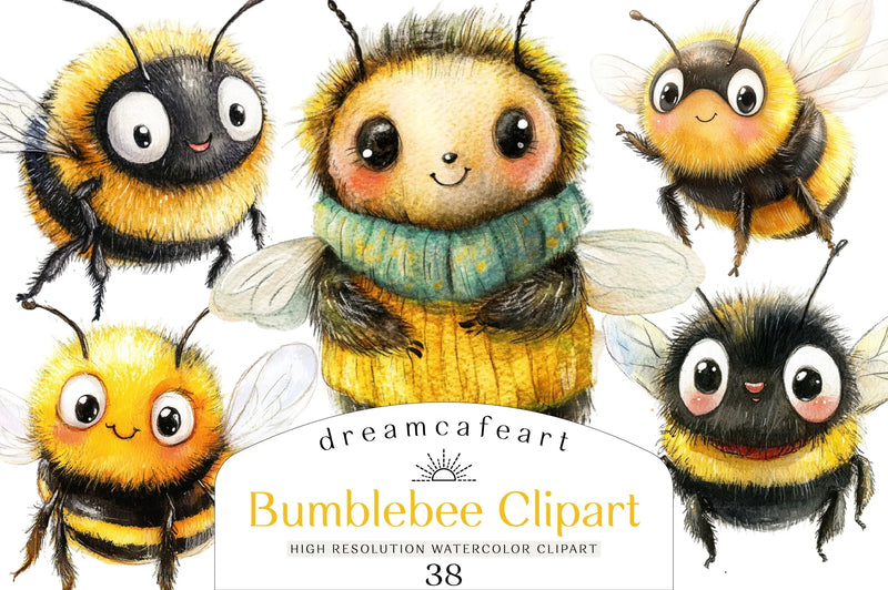 Bumblebee Clipart Bundle - CraftNest - Digital Crafting and Art