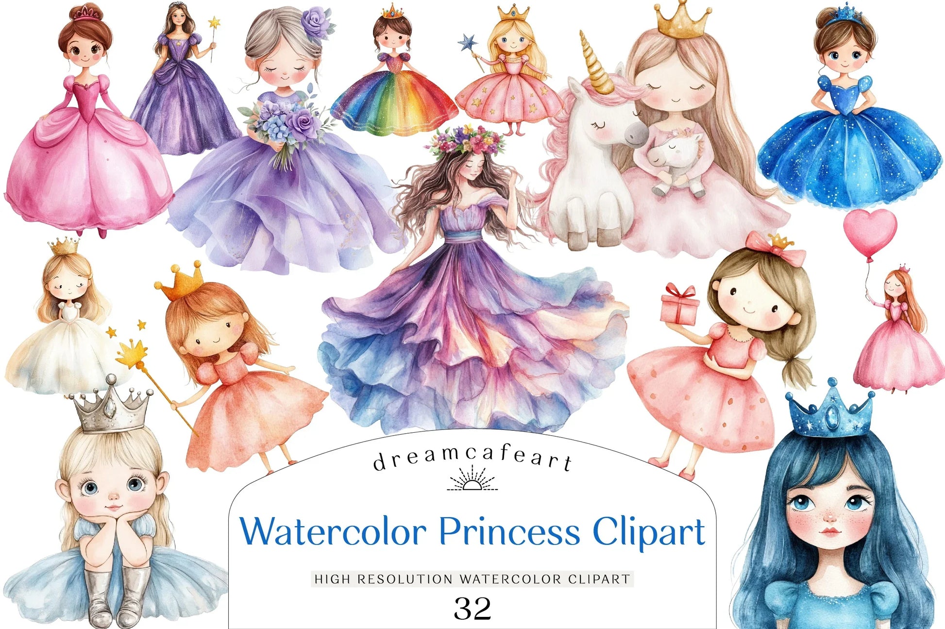 Princess Clipart Bundle - CraftNest - Digital Crafting and Art