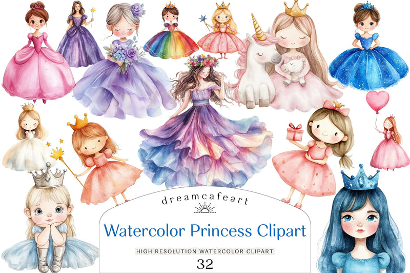 Princess Clipart Bundle - CraftNest - Digital Crafting and Art