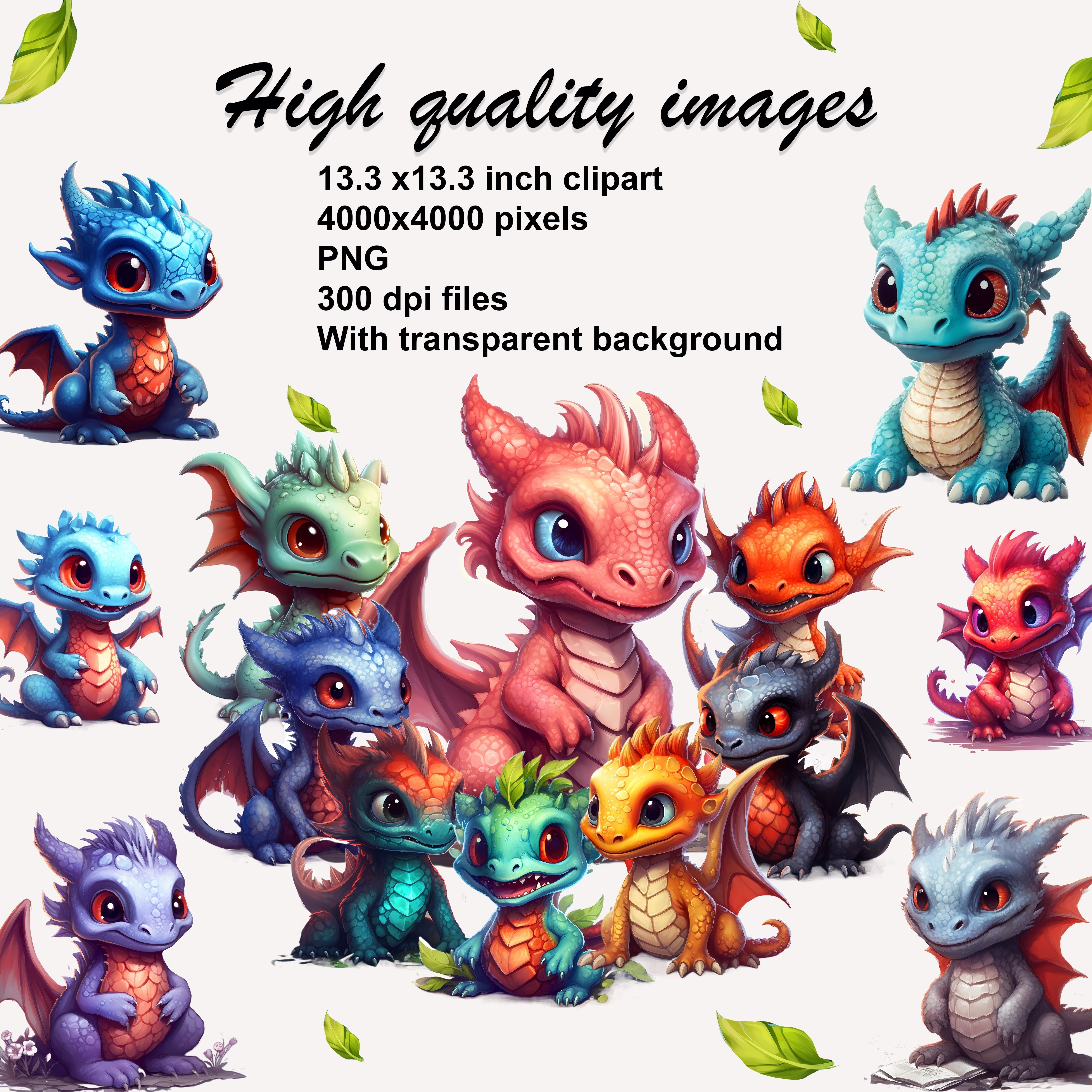 Baby Dragons Clipart - CraftNest