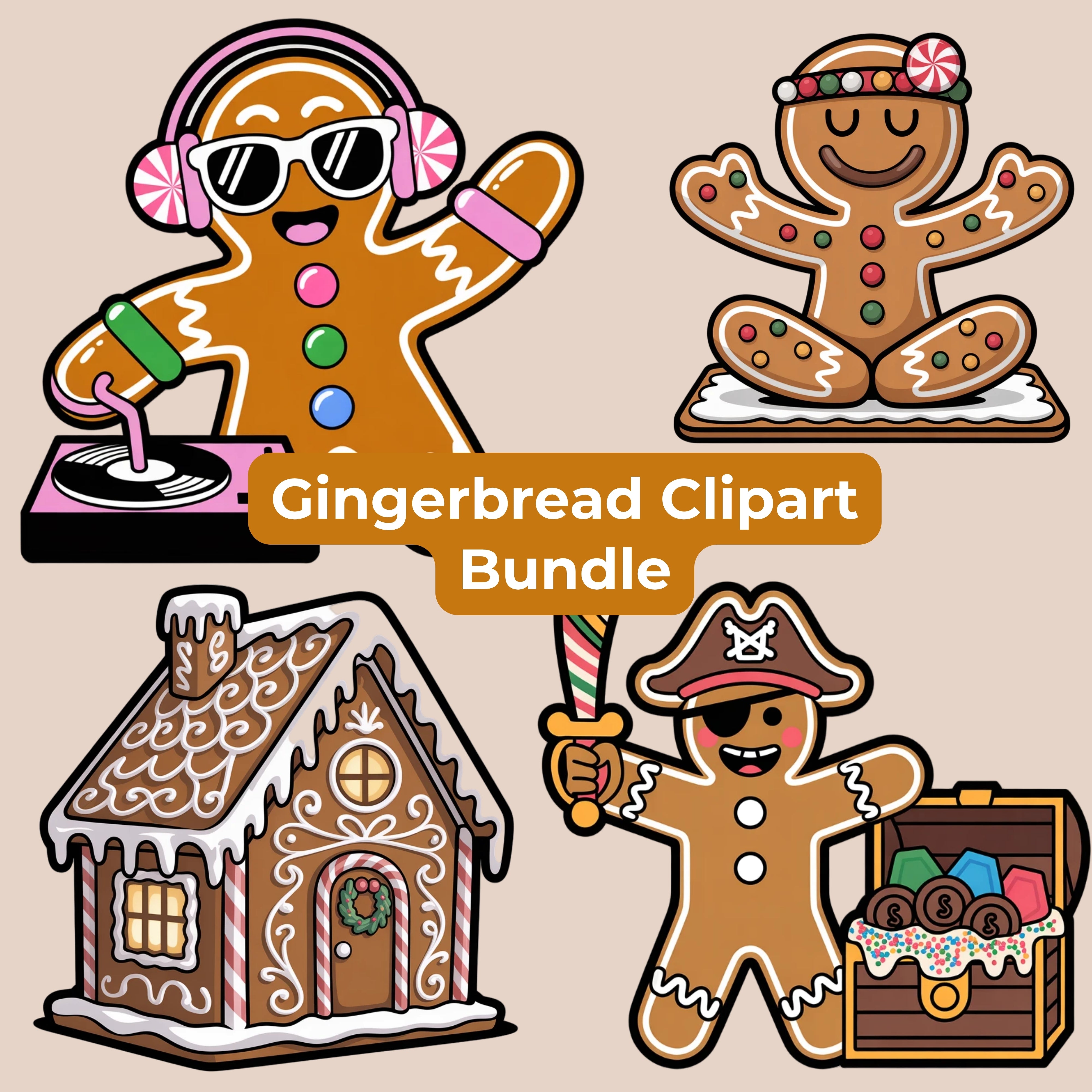 Gingerbread Clipart Bundle