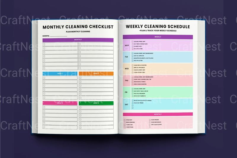 ADHD Cleaning Tracker: Stay Organized and Focused - CraftNest - Digital Crafting and Art