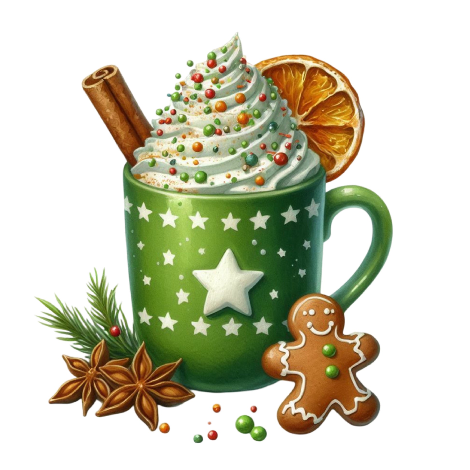 Christmas Coffee Gingerbread Clipart Bundle - CraftNest - Digital Crafting and Art
