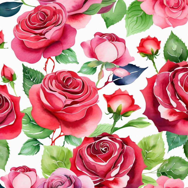 Christmas Roses Seamless Digital Paper - CraftNest - Digital Crafting and Art