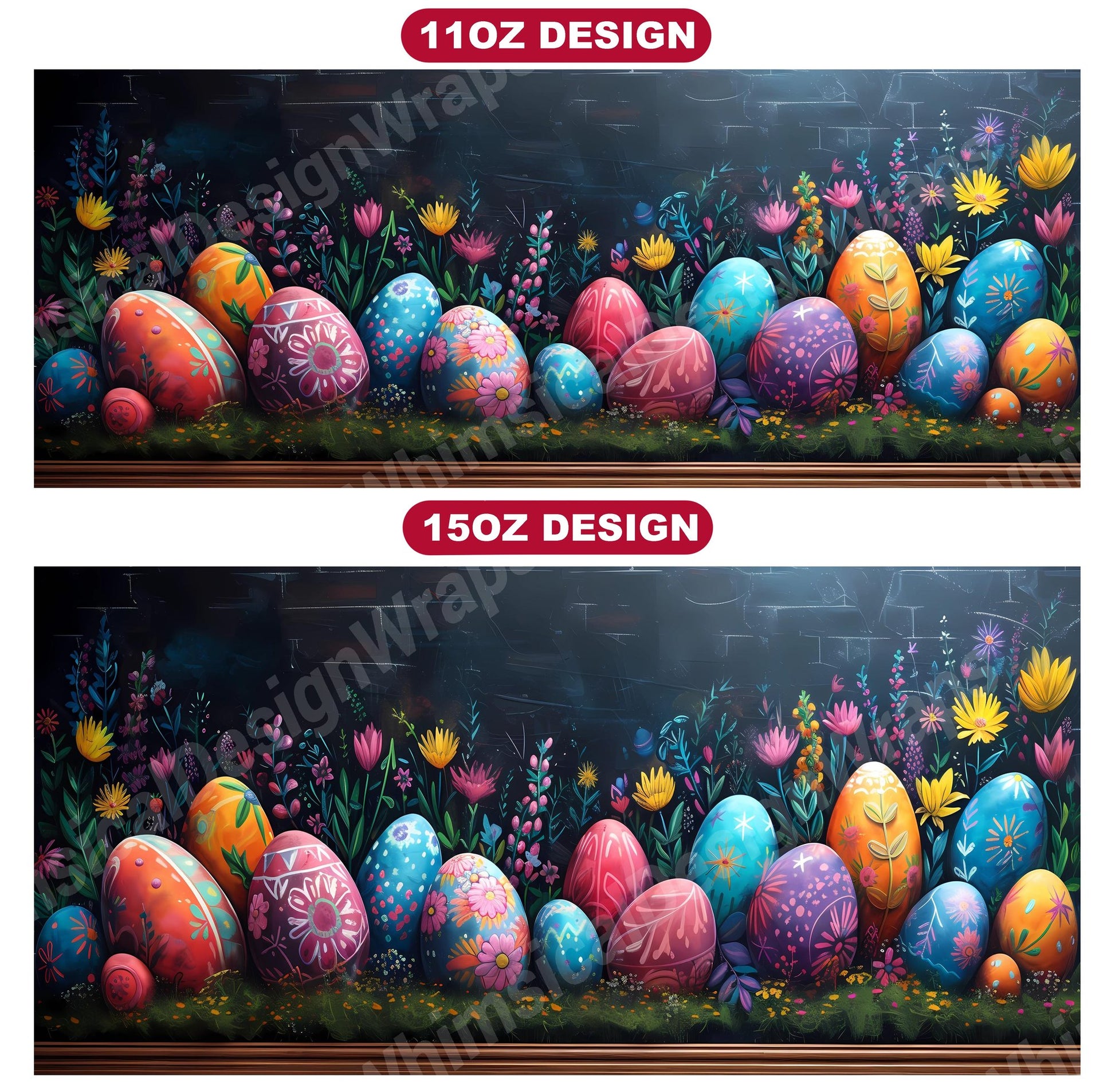 Chalkboard Easter 6 Mug Wrap - CraftNest