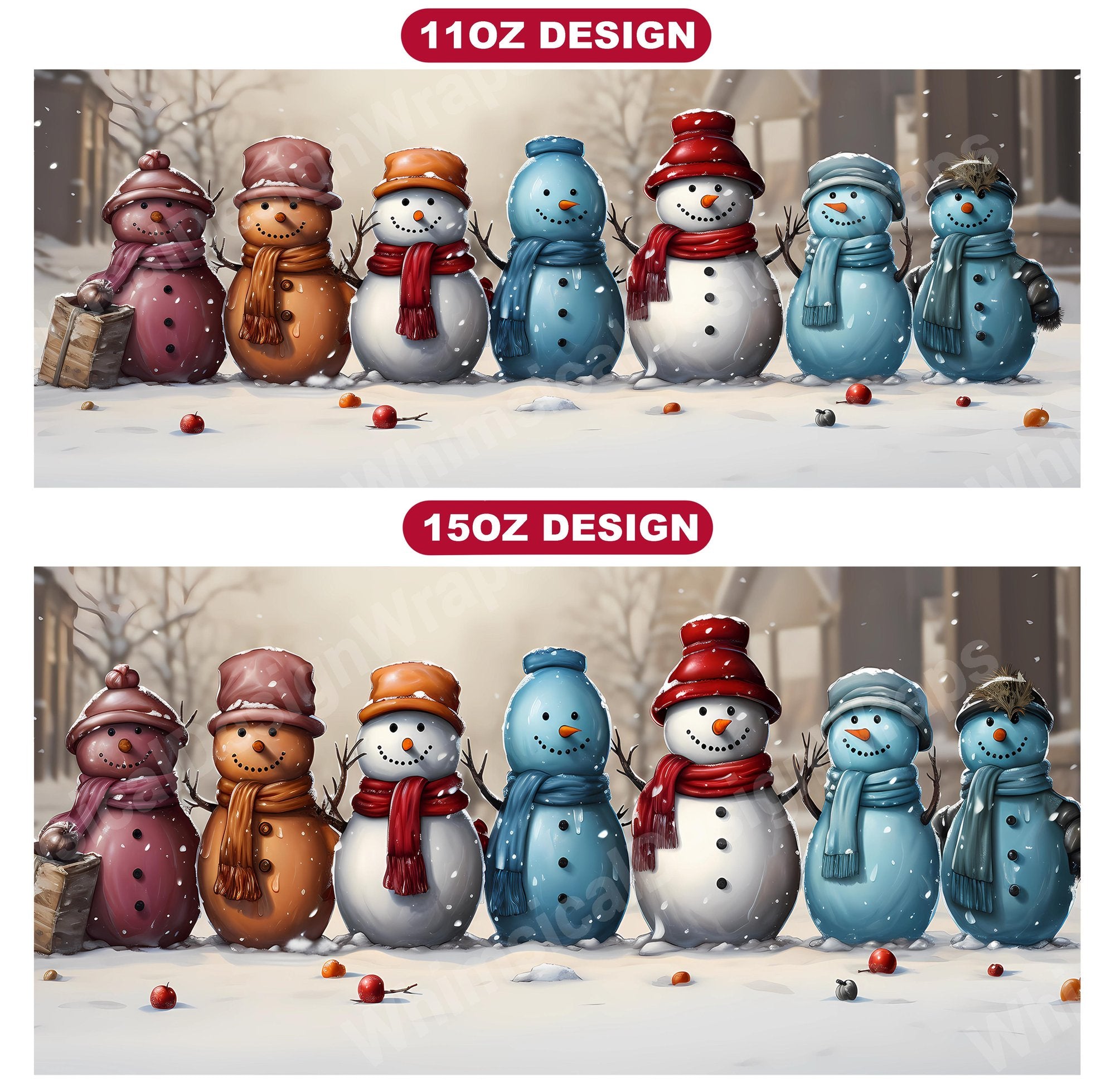 Christmas Snowmen Mug Wrap - CraftNest