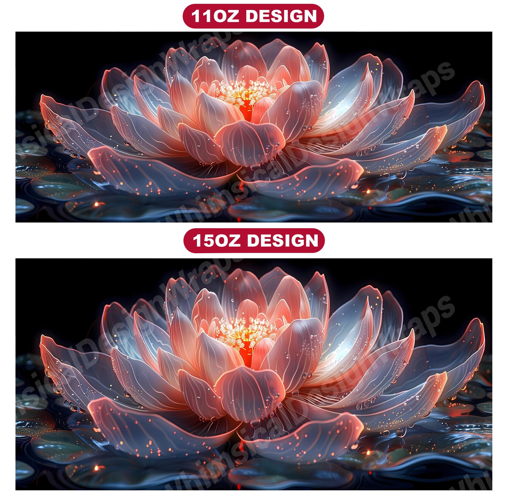 Flower Lotus 4 Mug Wrap - CraftNest