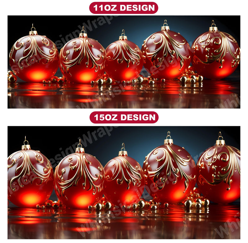 Holiday Ornaments Mug Wrap - CraftNest