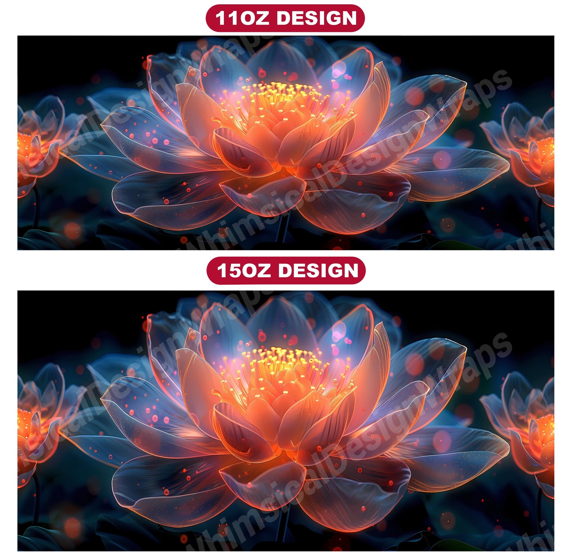 Flower Lotus 3 Mug Wrap - CraftNest