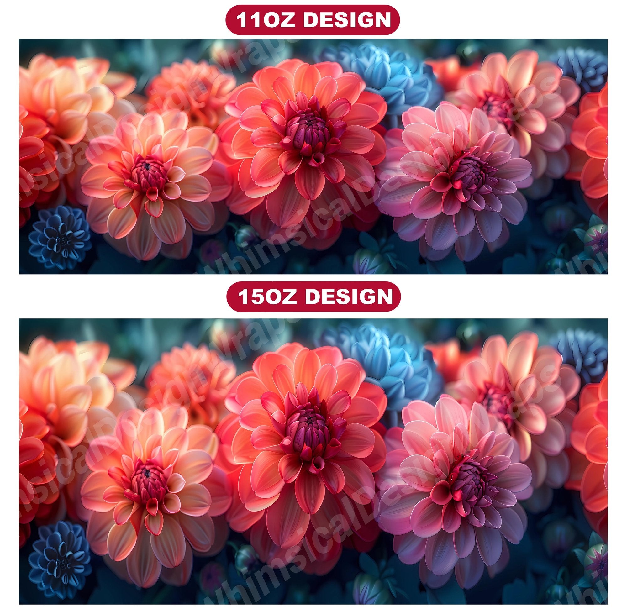 Flower Dahlias 1 Mug Wrap - CraftNest