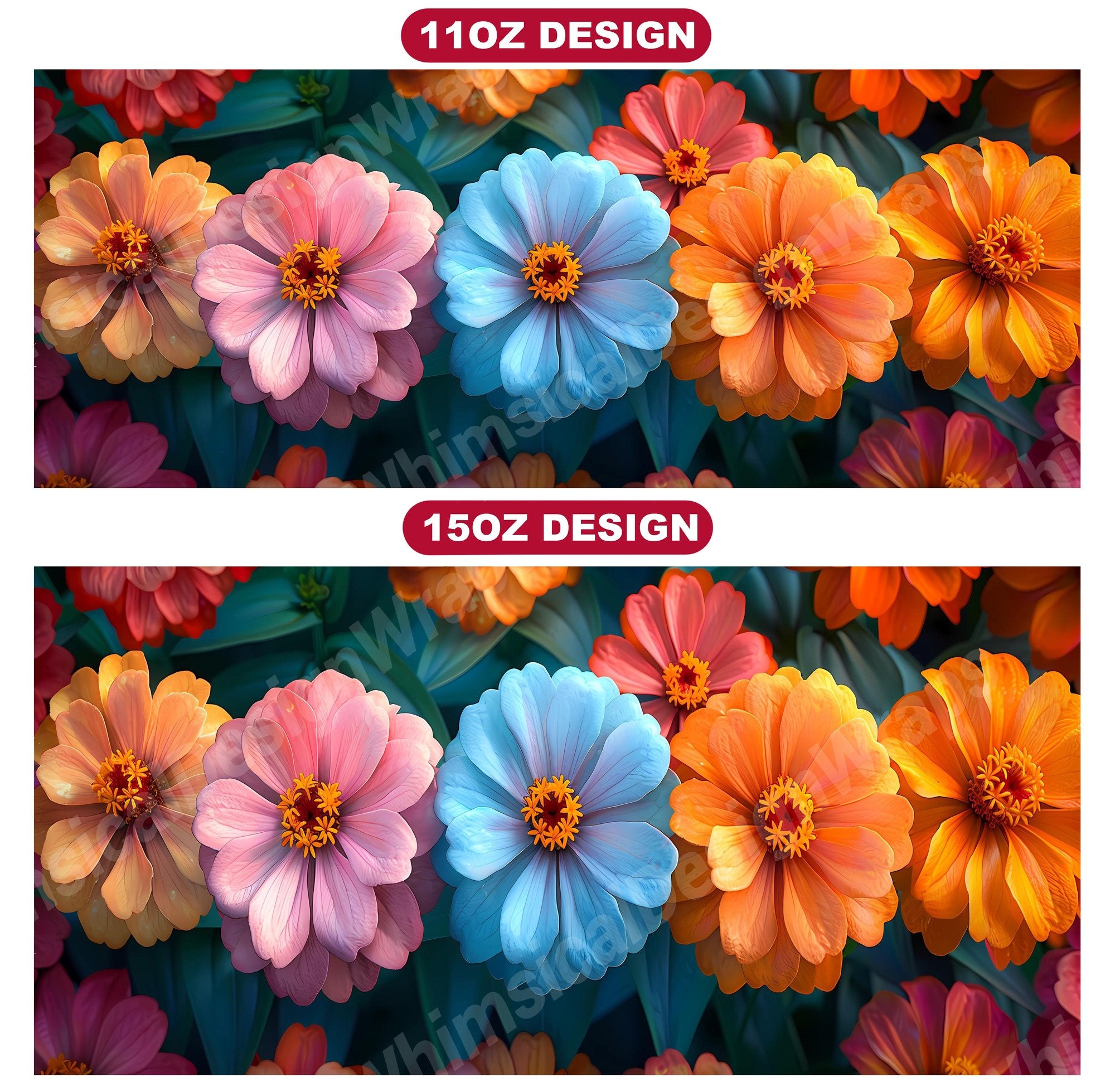 Flower Zinnias 1 Mug Wrap - CraftNest