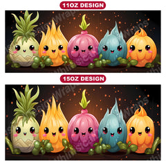 Kawaii Vegetables 4 Mug Wrap - CraftNest