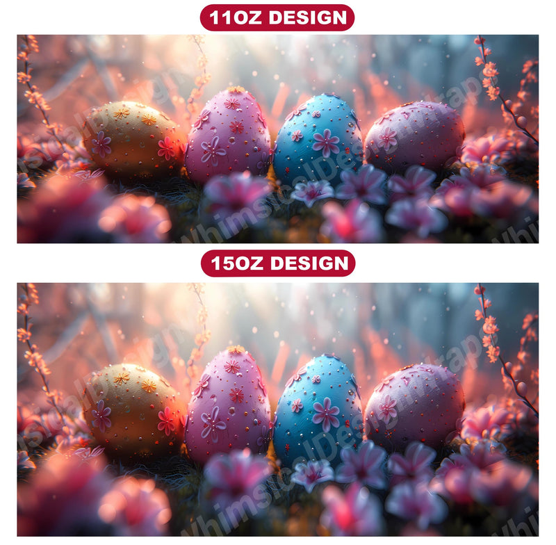 Grunge Easter 4 Mug Wrap - CraftNest