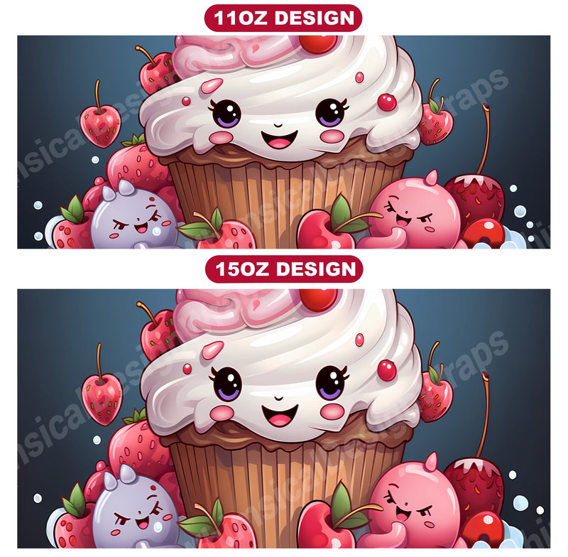 Kawaii Food 2 Mug Wrap - CraftNest