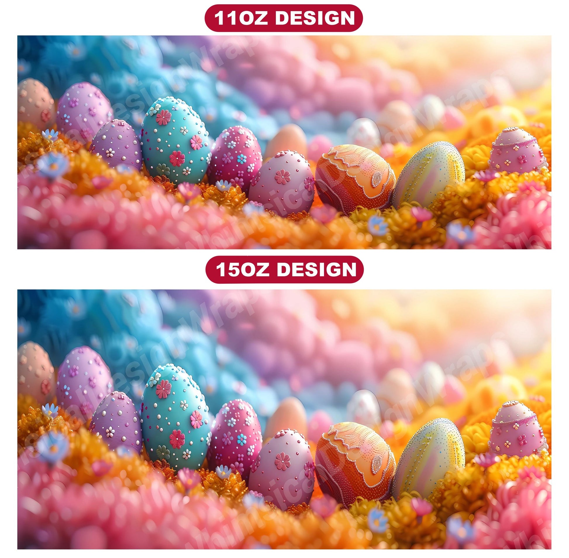 Retro Easter 4 Mug Wrap - CraftNest