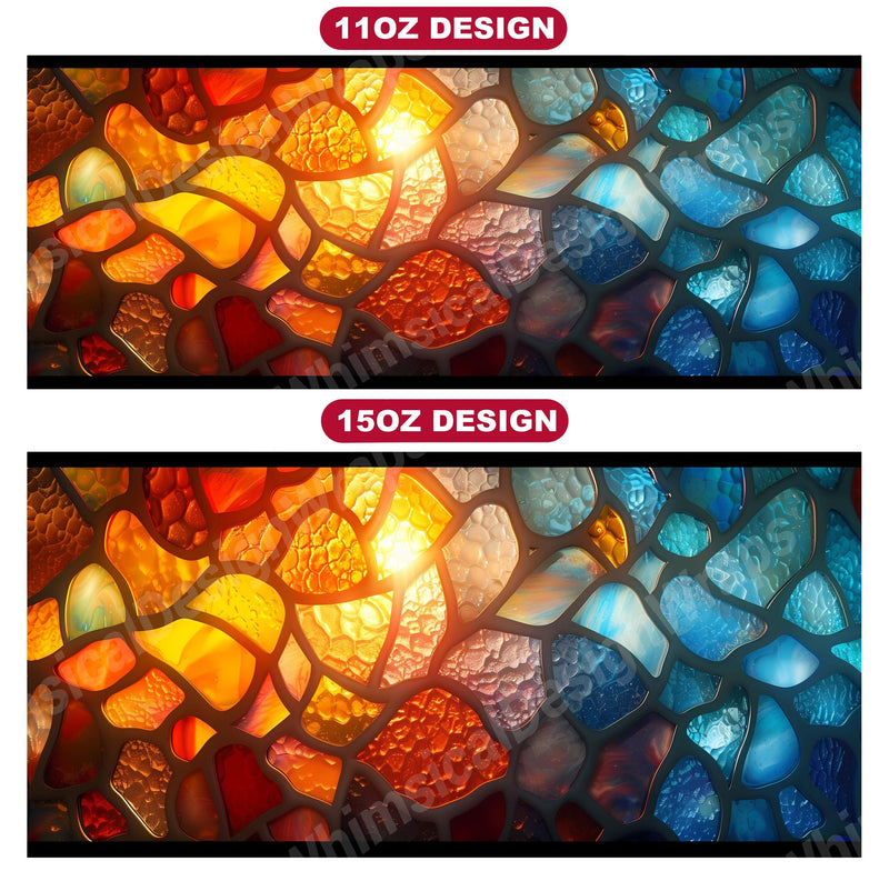 Stained Glass 3 Mug Wrap - CraftNest