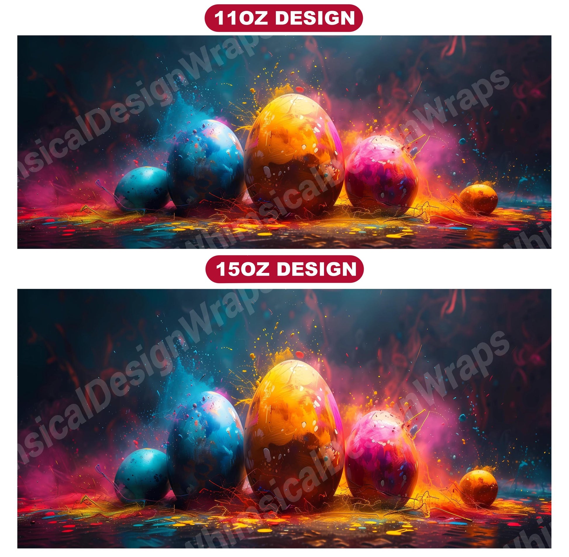 Grunge Easter 4 Mug Wrap - CraftNest