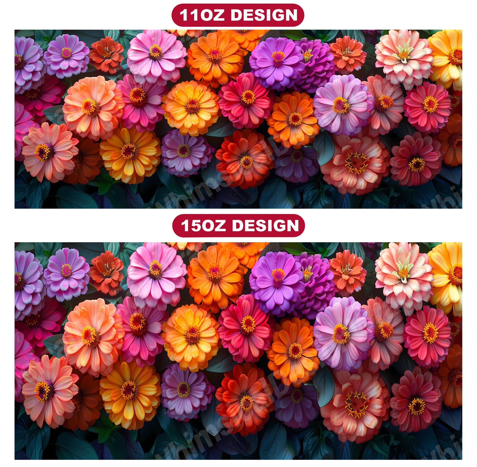 Flower Zinnias 1 Mug Wrap - CraftNest