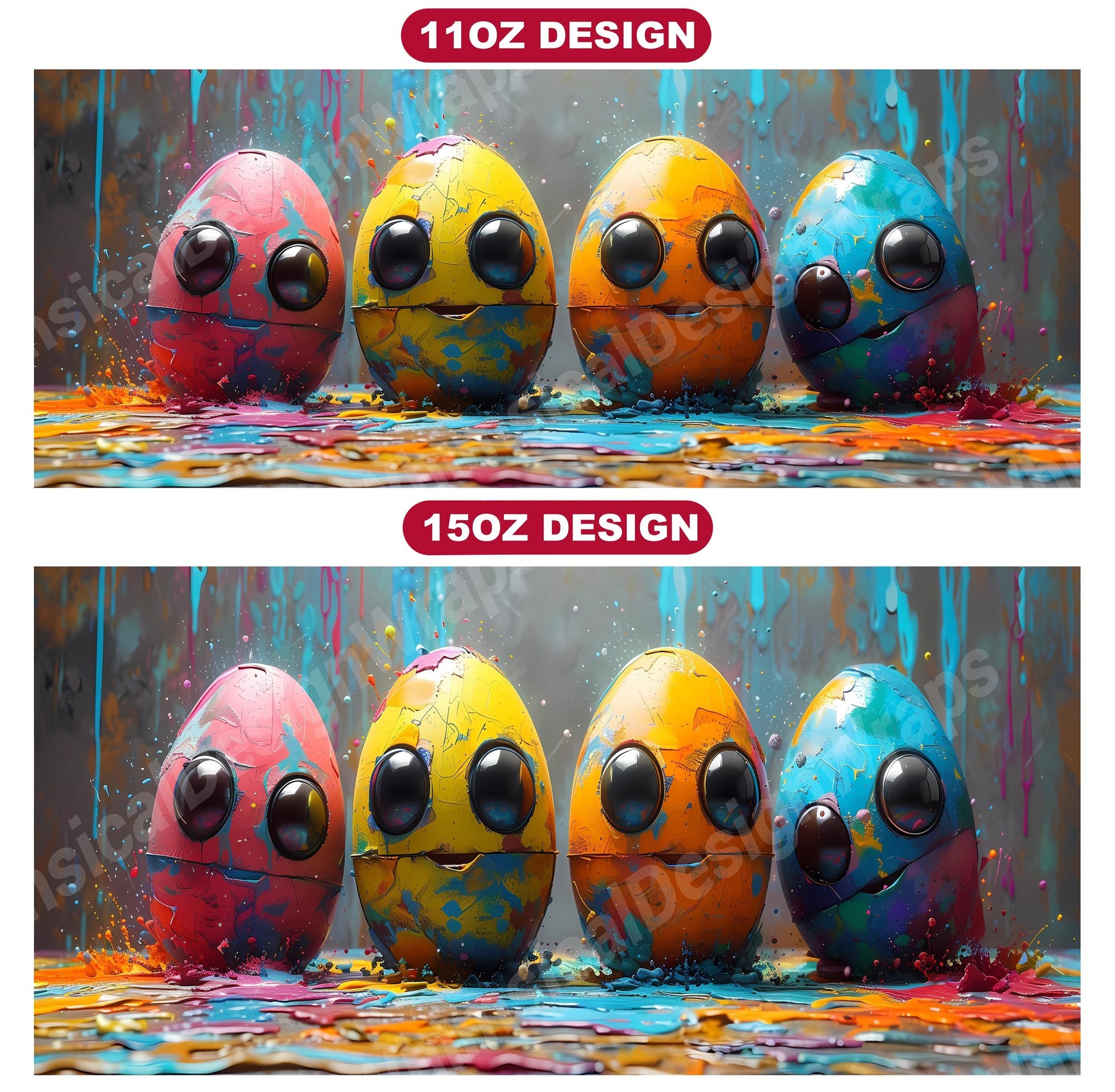 Roboter Easter 6 Mug Wrap - CraftNest