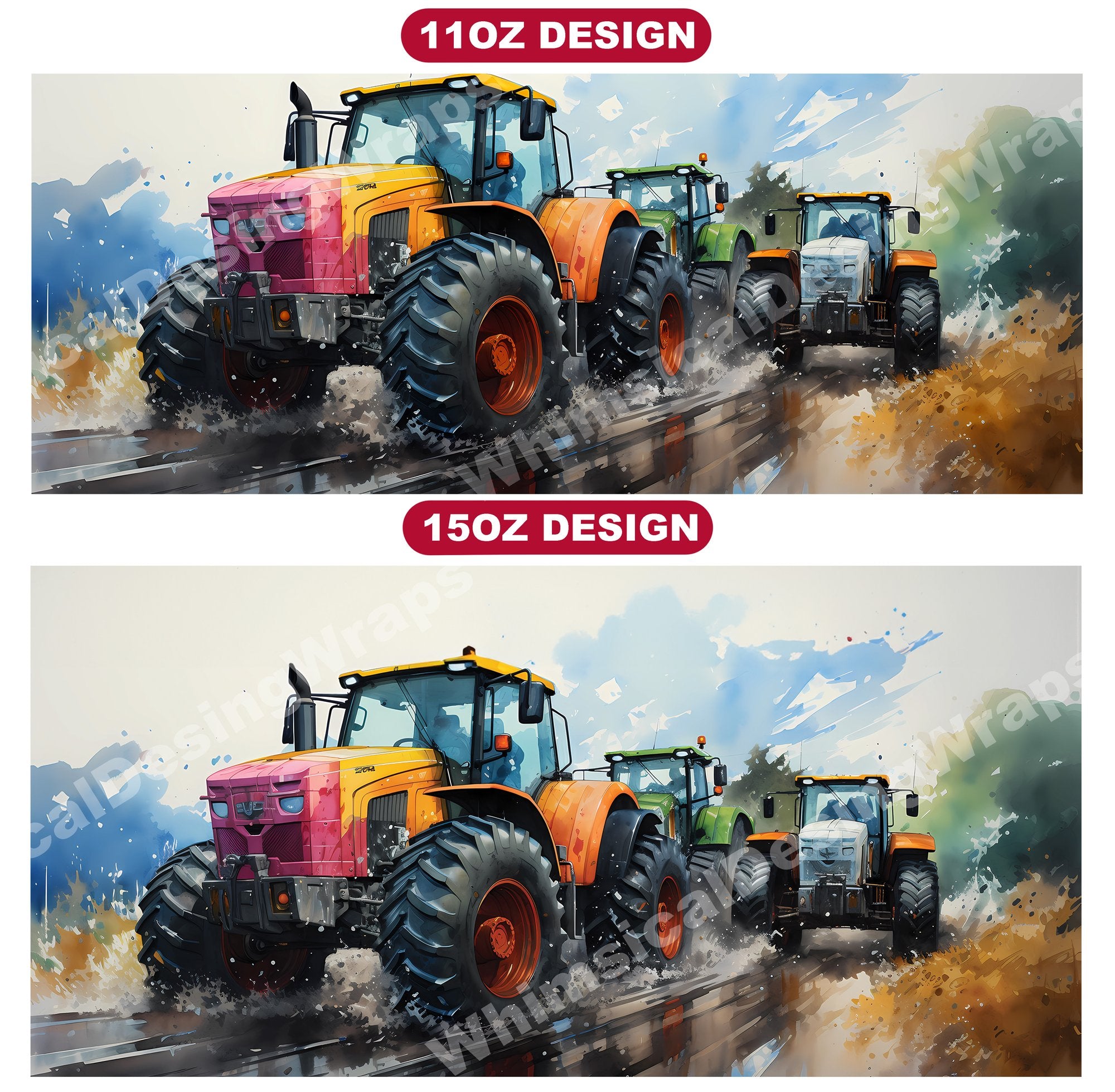 Farming Tractor Mug Wrap - CraftNest