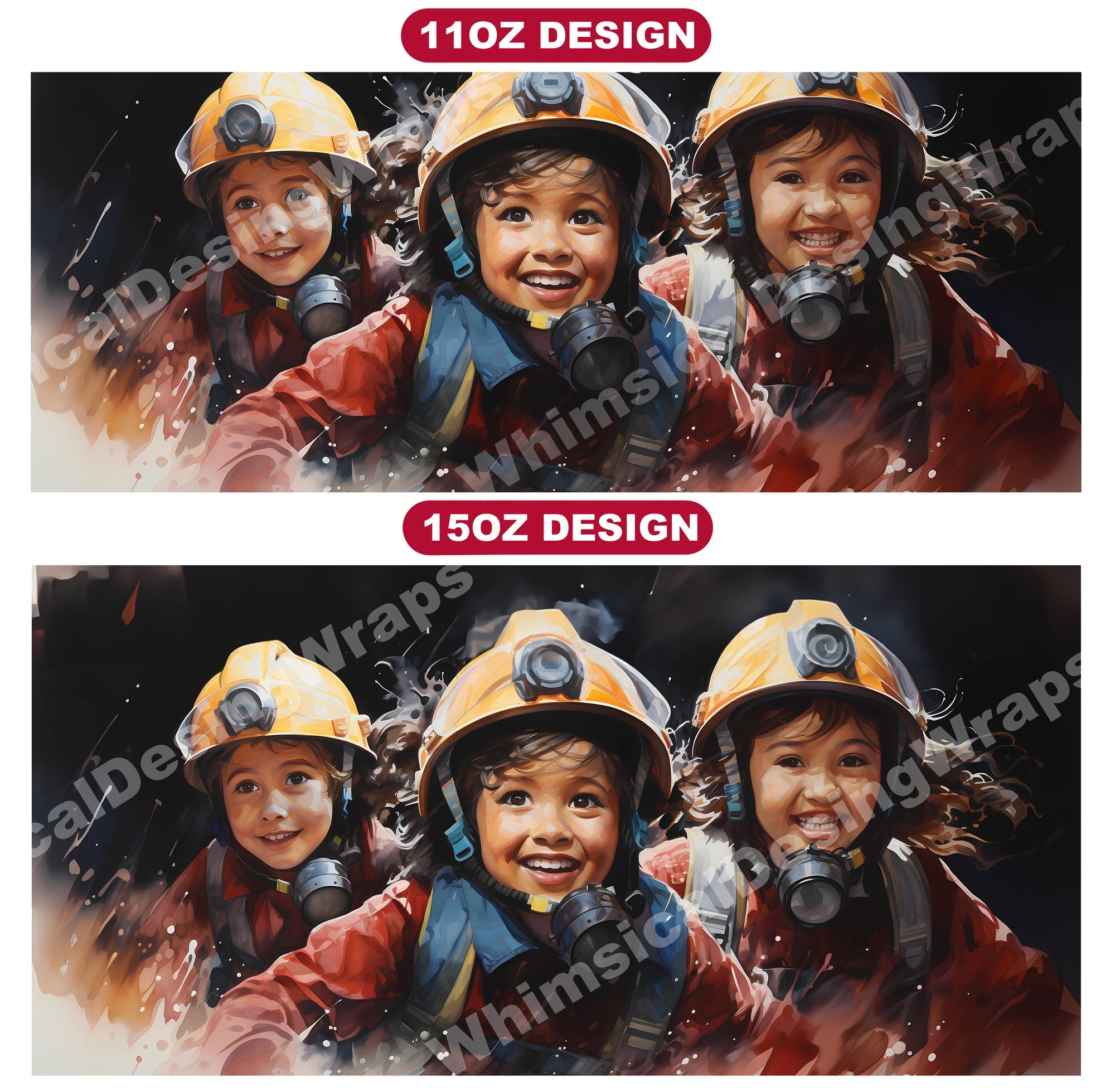 Kids Firefighter Mug Wrap - CraftNest