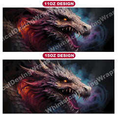 Dark Fanatasy Dragons Mug Wrap - CraftNest