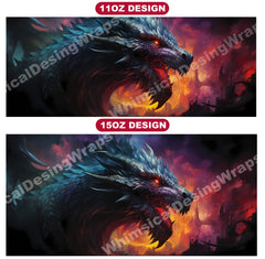 Dark Fanatasy Dragons Mug Wrap - CraftNest