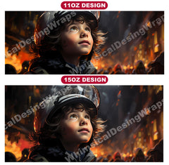 Kids Firefighter Mug Wrap - CraftNest