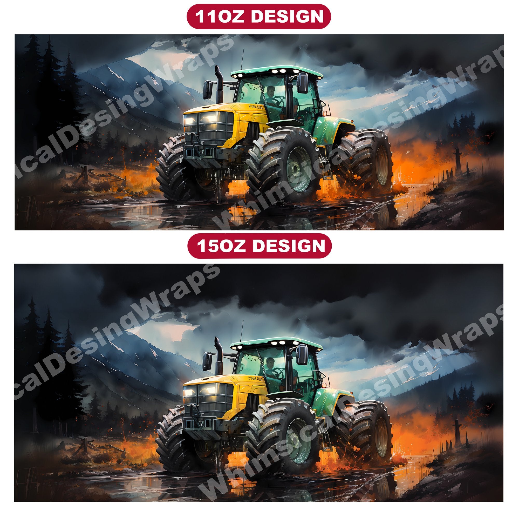 Farming Tractor Mug Wrap - CraftNest