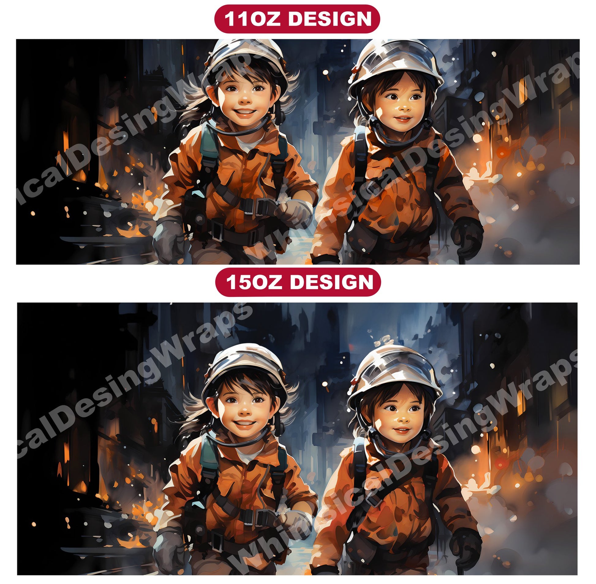 Kids Firefighter Mug Wrap - CraftNest