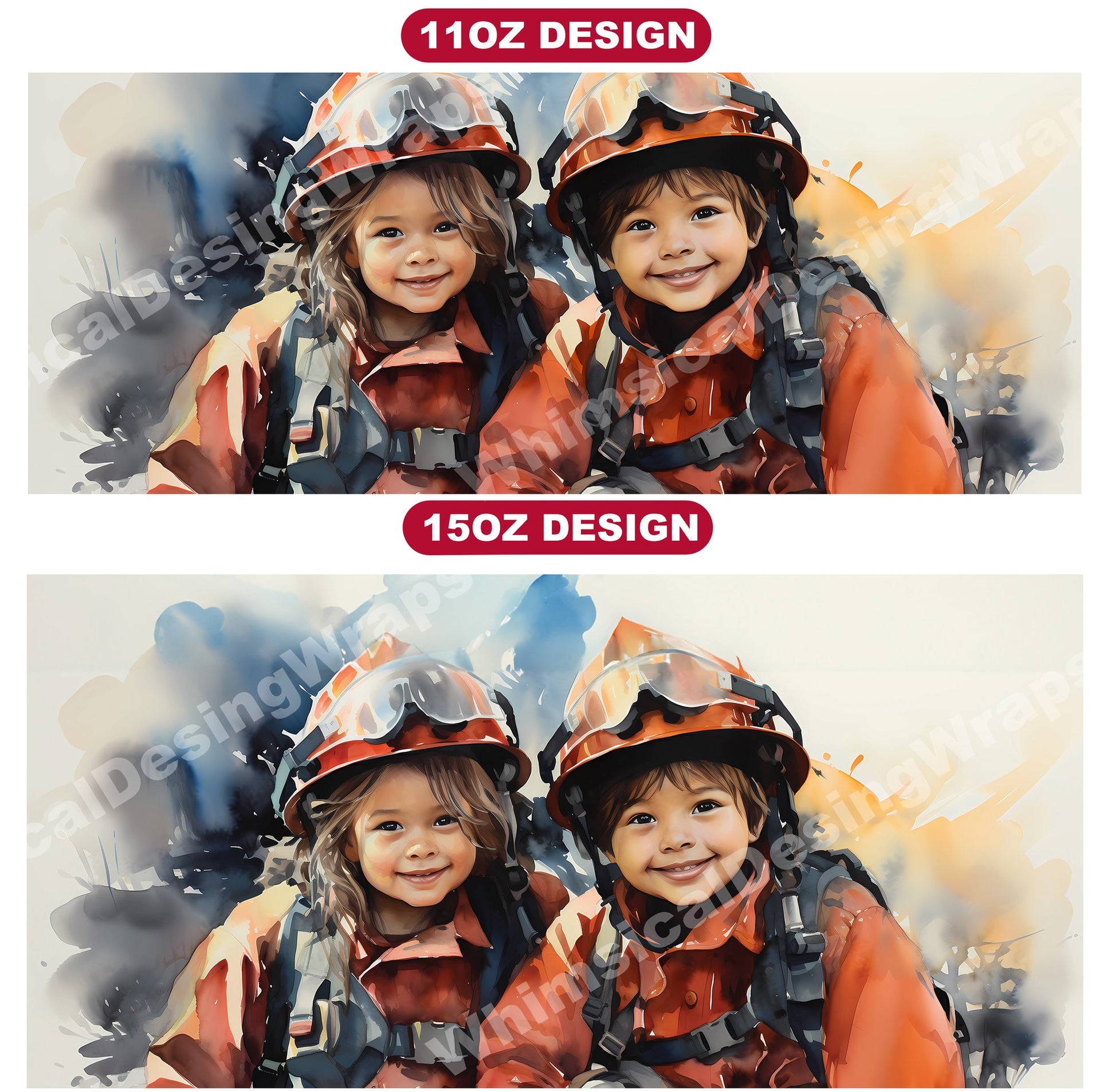 Kids Firefighter Mug Wrap - CraftNest