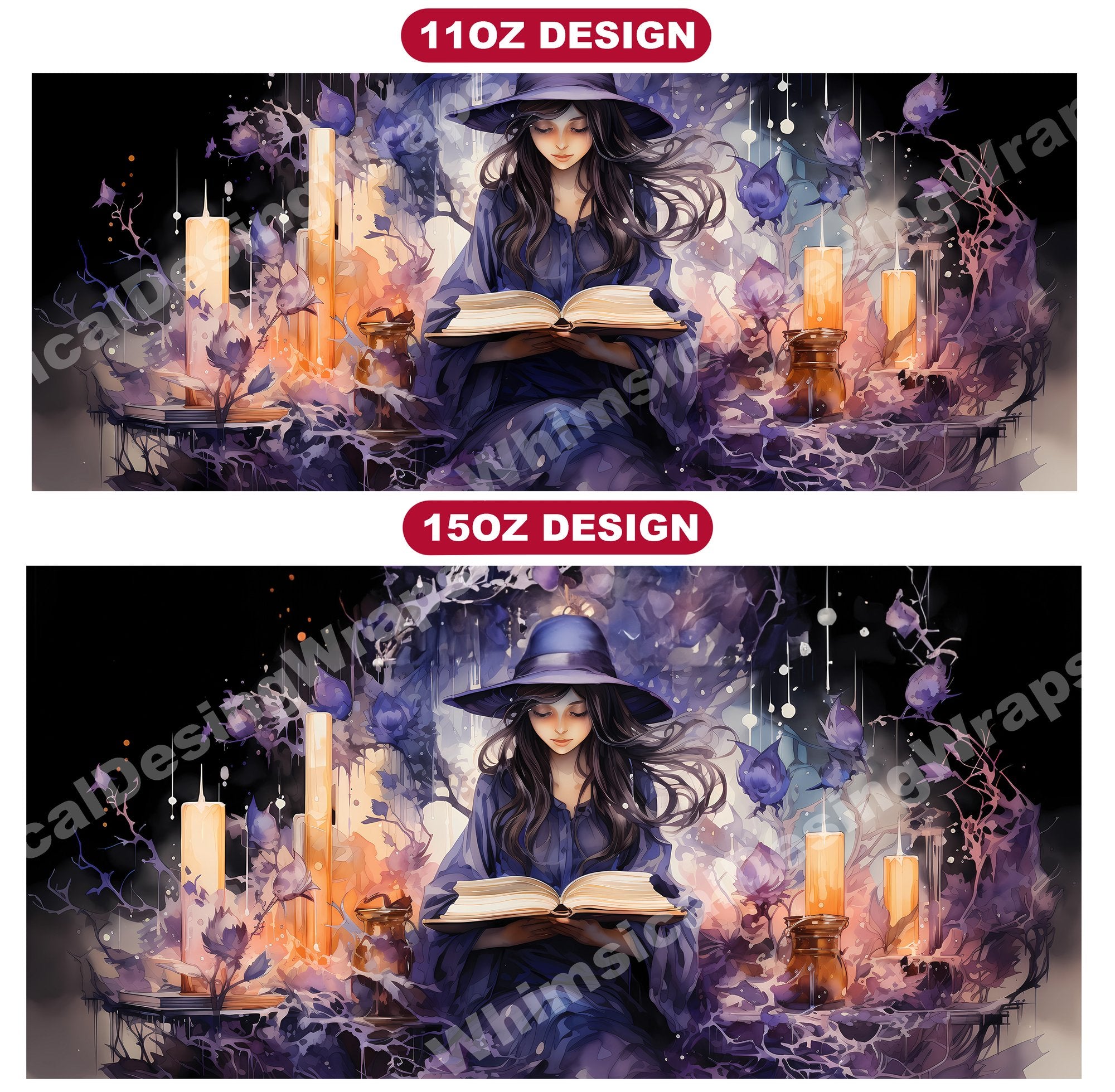 Purple Witches Mug Wrap - CraftNest